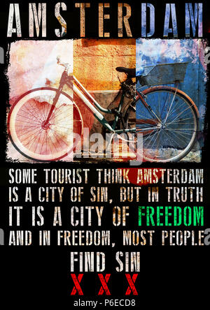 Amsterdam poster design Stock Photo