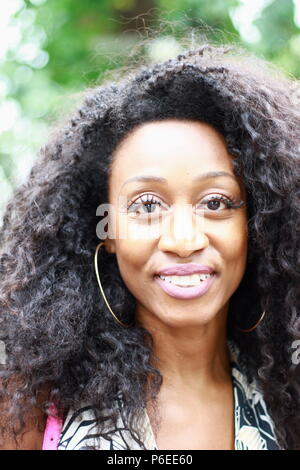 Beverley  Knight MBE singer and recording artist pictured at the Chelsea flower show in 2018. Beverley is also a radio presenter and Actor. Starring in the BBC musical series Just the two of us. Russell Moore portfolio page. Stock Photo