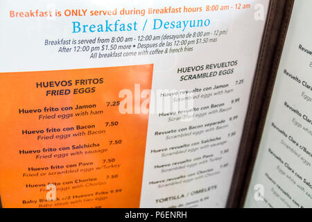 spanish breakfast menu examples
