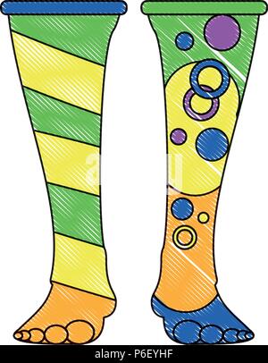World down syndrome day colorful Socks icon over white background, vector illustration Stock Vector