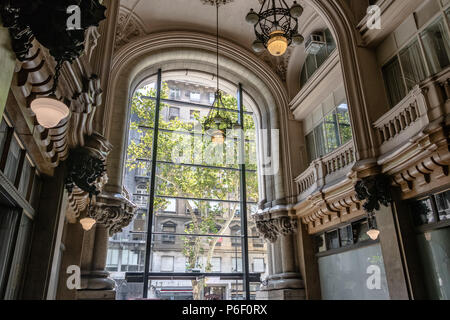 Detail of Entrance Hall inspired in Hell of Palacio Barolo (Barolo Palace) - Buenos Aires, Argentina Stock Photo