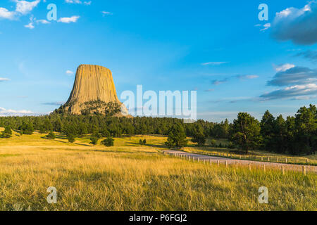 devil tower,wyoming,usa. Stock Photo