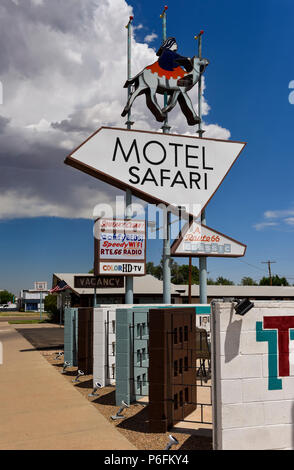 The Motel Safari in Tucumcari, New Mexico, USA Stock Photo