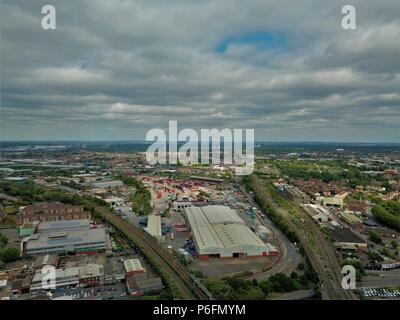 Birmingham England aerial photography, skyline drone photo Stock Photo