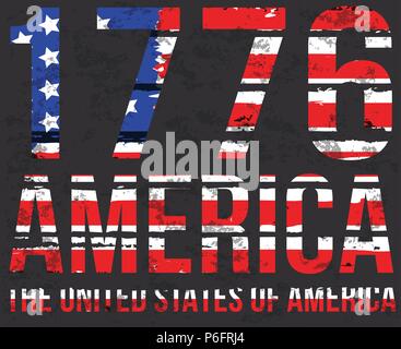 American grunge flag. An american grunge flag for a background of a poster. Stock Vector