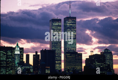 Vintage Image of New York City Skyline which includes the