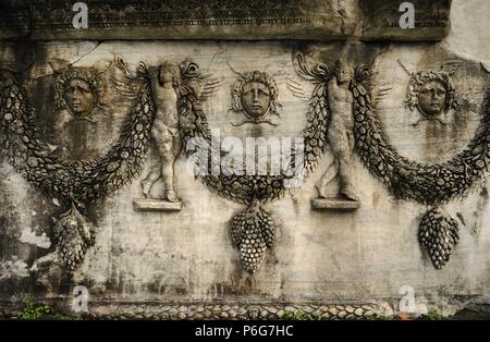 Roman Sarcophagus. Archaeological Museum. Istanbul. Turkey. Stock Photo