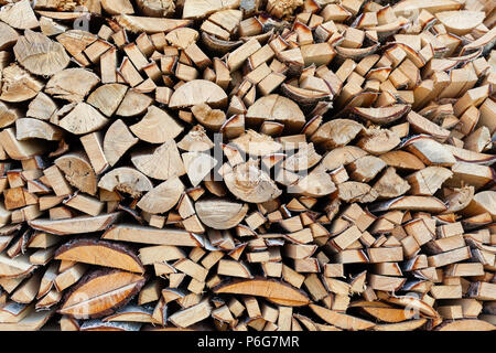 Background from end faces of the fresh wooden bars of a different form put at each other Stock Photo