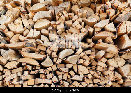 Background from end faces of the wooden bars of a different form put at each other Stock Photo