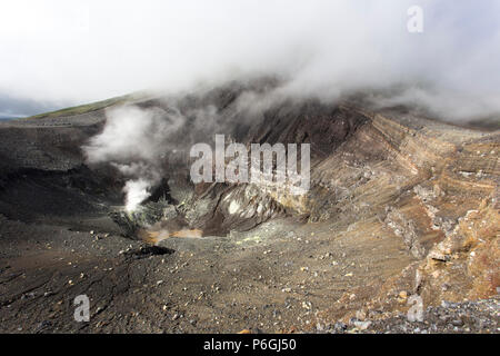 lokon volcano crater view in Sulawesi, Indonesia Stock Photo