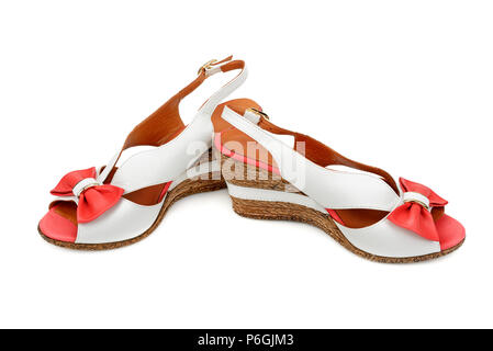 platform sandals isolated on white background Stock Photo