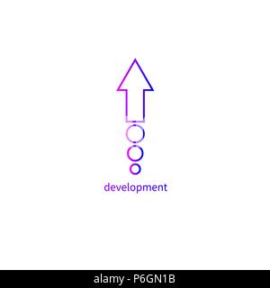 Business logo arrow, development icon, innovation icon, symbol of startup. Stock vector Stock Vector