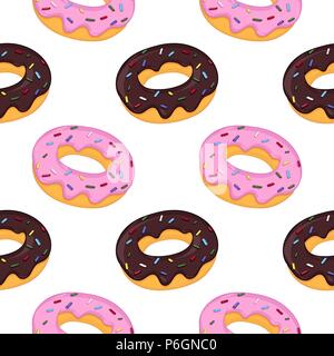Donuts. Seamless pattern Stock Vector