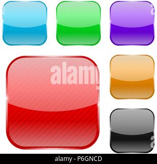 Colored square icons with stripes Stock Vector