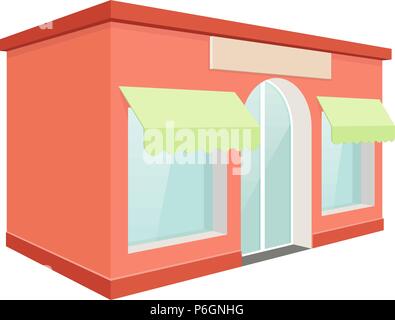 Store front. Red building Stock Vector