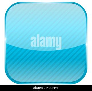 Blue square icon with stripes Stock Vector