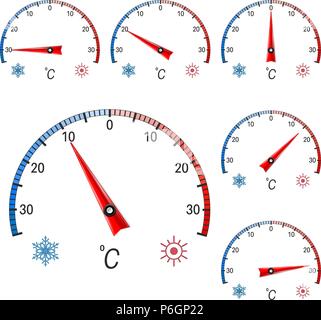 Outdoor thermometer scales Stock Vector