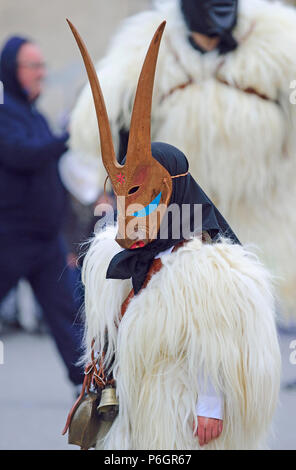 Sardinia festival, men dressed as Boes and Merdules, Ottana, Sardinia Stock Photo