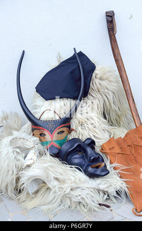 ancient carnival mask from 1800's, Ottana, Sardinia Stock Photo