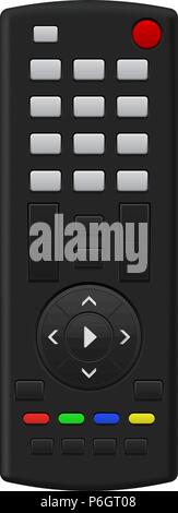 TV remote control with blank buttons Stock Vector