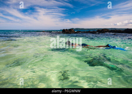 Scuba diving at Coiba island national park, Pacific coast, Veraguas province, Republic of Panama. Stock Photo