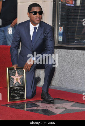 Kenny Babyface Edmonds  on the Hollywood Walk Of Fame in Los Angeles.Kenny Babyface Edmonds 126  Event in Hollywood Life - California, Red Carpet Event, USA, Film Industry, Celebrities, Photography, Bestof, Arts Culture and Entertainment, Topix Celebrities fashion, Best of, Hollywood Life, Event in Hollywood Life - California, movie celebrities, TV celebrities, Music celebrities, Topix, Bestof, Arts Culture and Entertainment, Photography,    inquiry tsuni@Gamma-USA.com , Credit Tsuni / USA, Honored with a Star on the Hollywood Walk ofFame in Los Angeles,  2013 Stock Photo