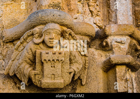 Italy Sardinia Porto Torres - Basilica di San Gavino, San Proto and San Gianuario - Coat of arms of Giudicato of Torres Stock Photo