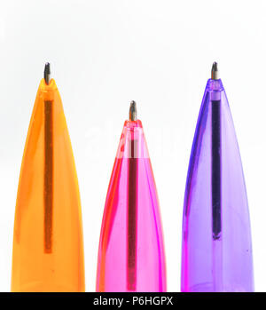Three pens standing Stock Photo