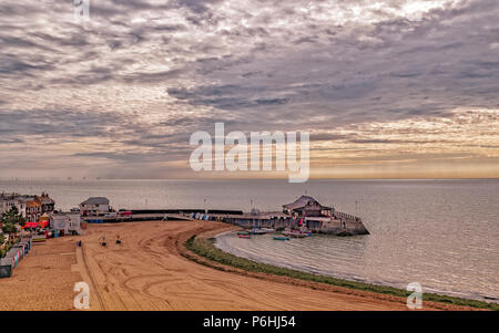 sunrise over Viking bay, Broadstairs Kent, England Stock Photo