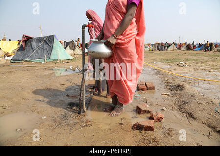 Pilgrims people during Maha Kumbh mela 2013 in Allahabad , India Stock Photo