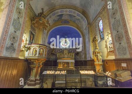 iglesia de Sainte-Marie-Madeleine, Rennes-le-Chateau, departamento del Aude, Languedoc-Roussillon,Francia, europa. Stock Photo