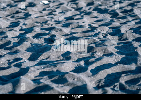 Volcanic black sand in Iceland Stock Photo