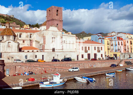 Cathedral of Immacolata, Bosa village, Sardinia Stock Photo