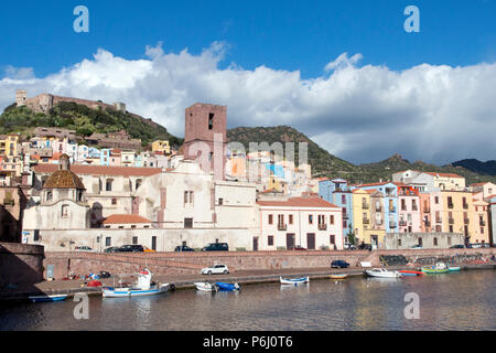 Cathedral of Immacolata, Bosa village, Sardinia Stock Photo