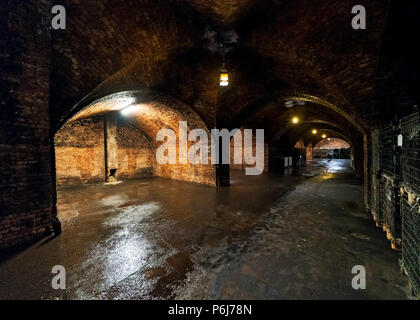 Wine cellar in Torley Wine company. Torley producing 21,5 million bottles of sparkling wine a year. Stock Photo