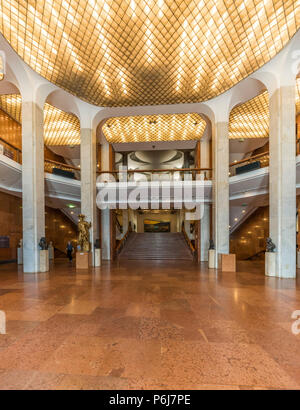 Interior of Hungarian National Gallery (Magyar Nemzeti Galeria), was established in 1957 as the national art museum. It is located in Buda Castle. Stock Photo