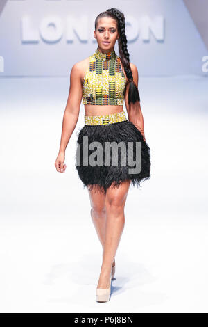 London, UK, August 2014, Limelight showcased their new collection at Africa Fashion Week London 2014. Mariusz Goslicki/Alamy Stock Photo