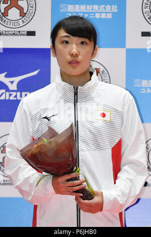 Takasaki Arena, Gunma, Japan. 30th June, 2018. Hikaru Mori (JPN), JUNE 30, 2018 - Trampoline : The Japanese World Trampoline Championship Trials at Takasaki Arena, Gunma, Japan. Credit: MATSUO.K/AFLO SPORT/Alamy Live News Stock Photo