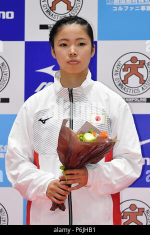 Takasaki Arena, Gunma, Japan. 30th June, 2018. Megu Uyama (JPN), JUNE 30, 2018 - Trampoline : The Japanese World Trampoline Championship Trials at Takasaki Arena, Gunma, Japan. Credit: MATSUO.K/AFLO SPORT/Alamy Live News Stock Photo