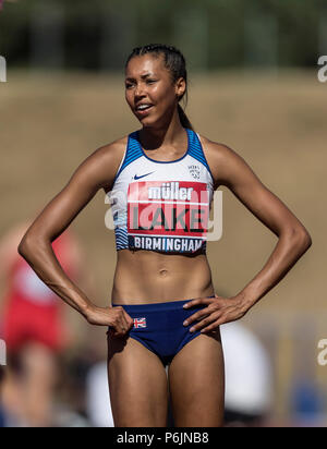 Alexander Stadium, Birmingham, UK. 30th Jun, 2018. The British Athletics Championships 2018. Morgan Lake clears a Championship record of 1.97m to take gold. Credit: Andy Gutteridge/Alamy Live News Stock Photo