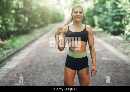 Portrait of beautiful Fitness Sport woman woman in sportswear outdoors  Stock Photo - Alamy