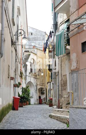 Narrow streets with typical architecture in the southern town of Amalfi coast, Vietri Sul Mare, Italy Stock Photo