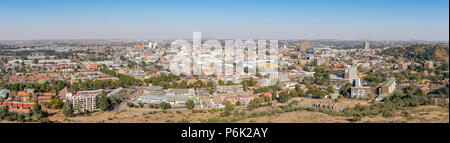 BLOEMFONTEIN, SOUTH AFRICA, JUNE 27, 2018: Panorama of the central business district of Bloemfontein as seen from Naval Hill Stock Photo