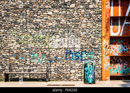 The bright colors of an urban park Stock Photo