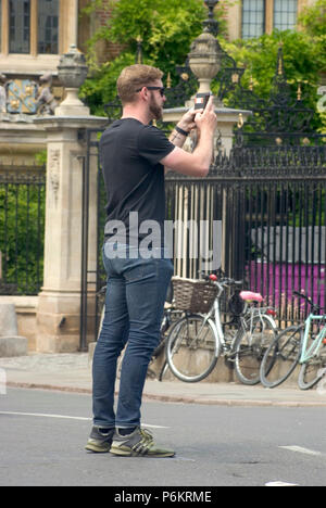 Man taking Photograph Stock Photo