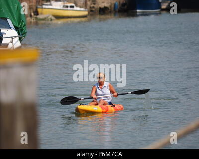 Queenborough, Kent, UK. 1st July, 2018. UK Weather: a sunny and warm afternoon in Queenborough, Kent. Credit: James Bell/Alamy Live News Stock Photo