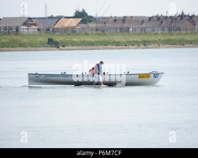 Queenborough, Kent, UK. 1st July, 2018. UK Weather: a sunny and warm afternoon in Queenborough, Kent. Credit: James Bell/Alamy Live News Stock Photo