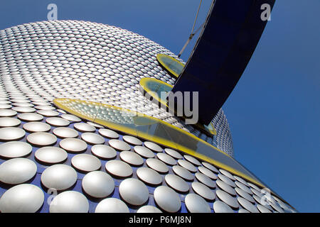Birmingham, UK: June 29, 2018: Selfridges is one of Birmingham city's most distinctive and iconic landmarks and part of the Bullring Shopping Centre.