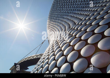 Birmingham, UK: June 29, 2018: Selfridges is one of Birmingham city's most distinctive and iconic landmarks and part of the Bullring Shopping Centre