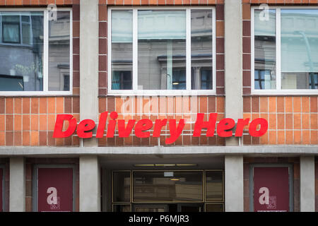 Berlin Germany June 2018 A Food Delivery Driver From Lieferando A Food Delivery Company On Scooter In Traffic In Berlin Germany Stock Photo Alamy